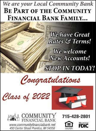 Be Part of the Community Financial Bank Family