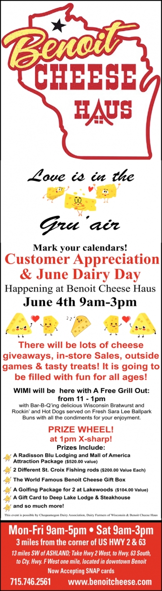 Customer Appreciation & June Dairy Day