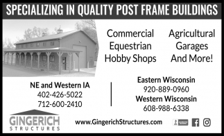 Specializing In Quality Post Frame Buildings