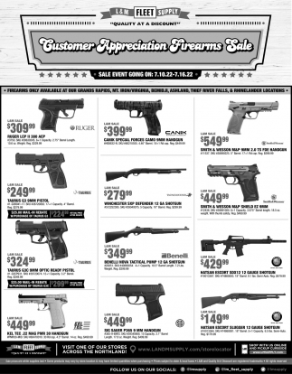 Customer Appreciation Firearms Sale