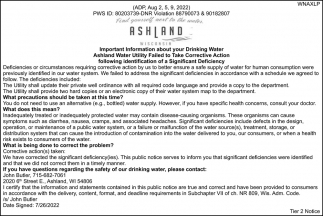 Important Information About Your Drinking Water
