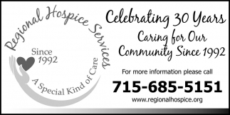 Celebrating 30 Years of Caring for Our Community Since 1992