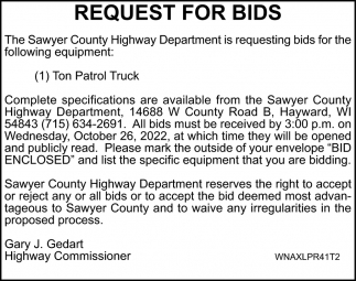 Request For Bids