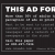 This Ad for Sale!