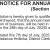 Notice for Annual District Meeting