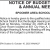 Notice of Budget Hearing & Annual Meeting