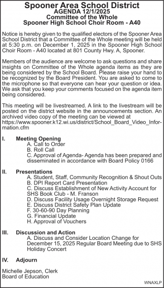 Spooner Area School District