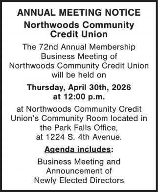 Northwoods Community Credit Union