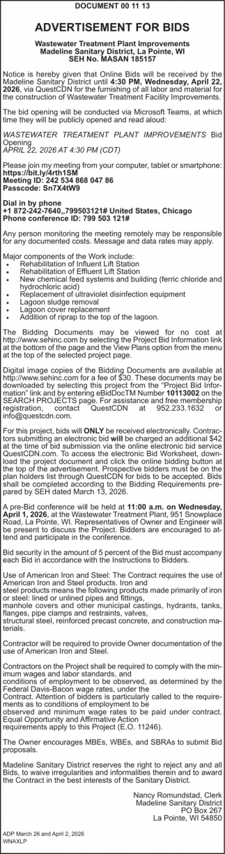 Madeline Sanitary District