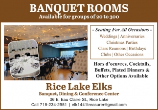 Rice Lake Elks Banquet, Dining & Conference Center
