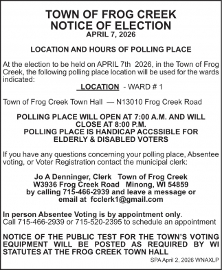 Town Of Frog Creek