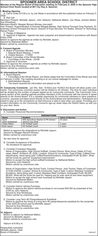 Spooner Area School District