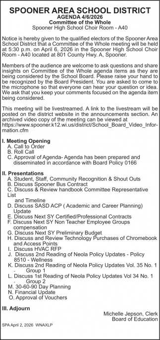 Spooner Area School District