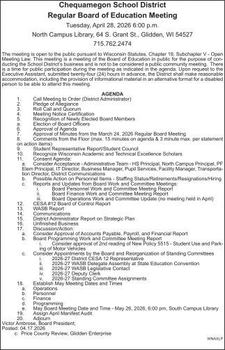 Chequamegon School District