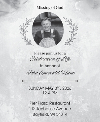 John Emerald Hunt Celebration of Life
