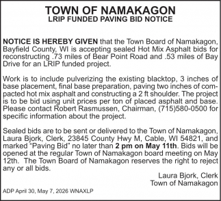 Town of Namekagon