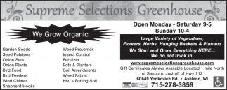 Supreme Selections Greenhouse