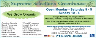 Supreme Selections Greenhouse