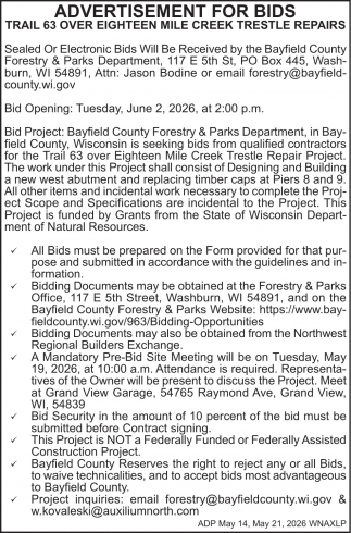 Bayfield County Forestry & Parks Department
