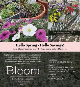 Bloom Boutique Flowers Greenhouse Gifts