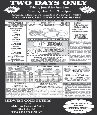 Midwest Gold Buyers at The Holiday Inn Express & Suites