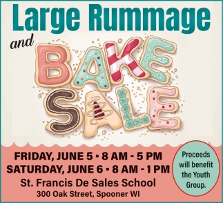 Large Rummage and Bake Sale (June 5 & 6, 2026)