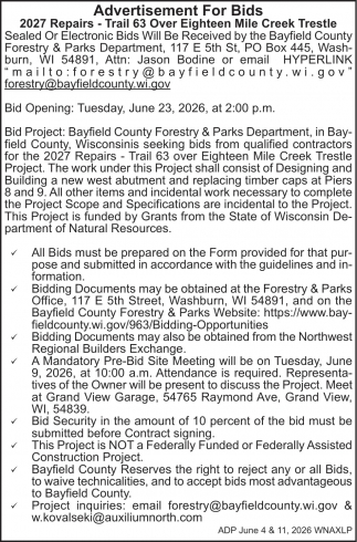 Bayfield County Forestry & Parks Department