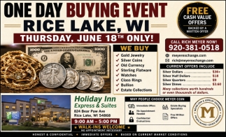 Meyer Coin & Jewelry Exchange One Day Buying Event (June 18, 2026)