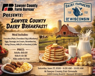 Sawyer County Dairy Breakfast (June 27, 2026)