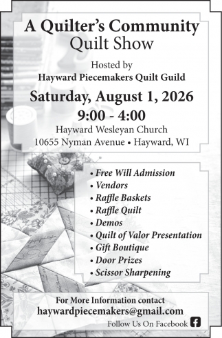 A Quilter's Community Quilt Show (August 1, 2026)