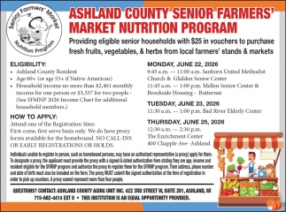Ashland County's Senior Farmers' Market Nutrition Program