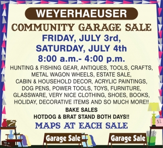 Weyerhaeuser Community Garage Sale
