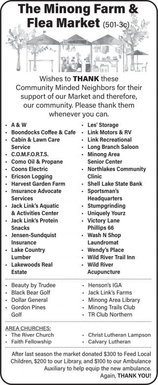 Minong Area Farm & Flea Market