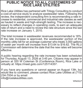 Rice Lake Utilities