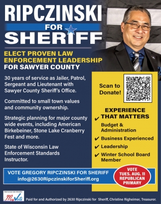 Ripczinski for Sherriff