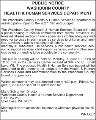 Washburn County Health & Human Services Department