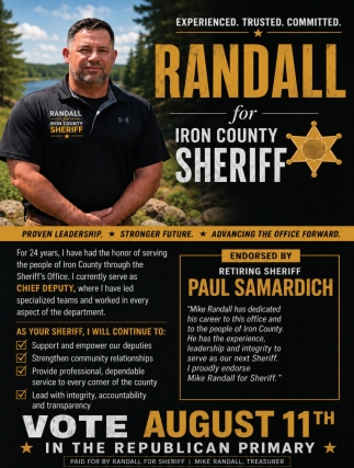 Randall for Iron County Sheriff