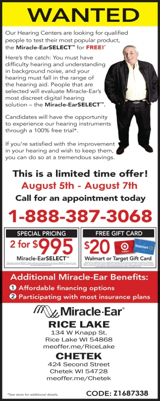 Miracle Ear - Rice Lake, Chetek