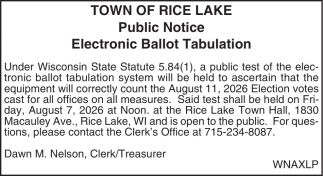 Town Of Rice Lake