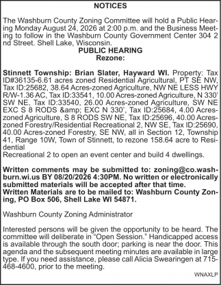 Washburn County Zoning Committee