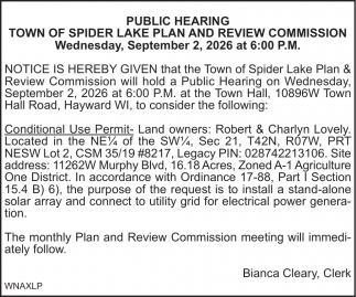 Town of Spider Lake