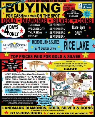 Landmark Diamonds, Gold, Silver & Coin Event at Microtel Inn & Suites