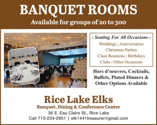 Rice Lake Elks Banquet, Dining & Conference Center