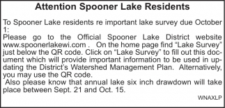SPOONER LAKE REHAB