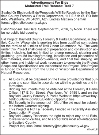 Bayfield County Forestry & Parks Department
