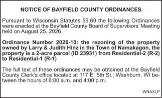Bayfield County Clerk 