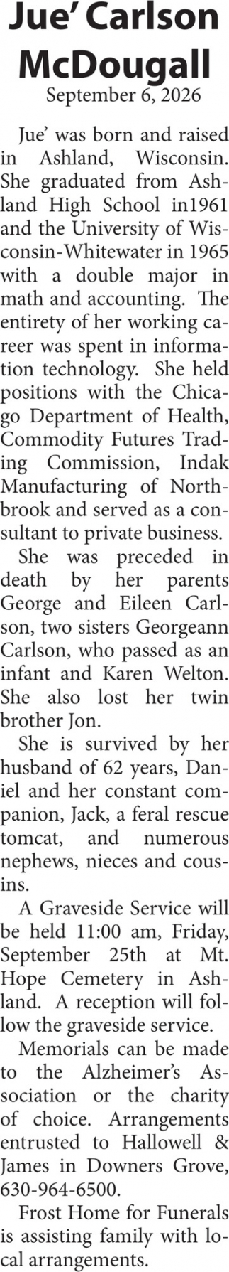 Jue' Carlson McDougall