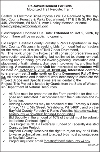 Bayfield County Forestry and Parks Department