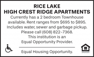 Rice Lake High Crest Ridge Apartments