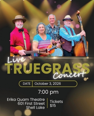 Live Truegrass Concert - October 3, 2026
